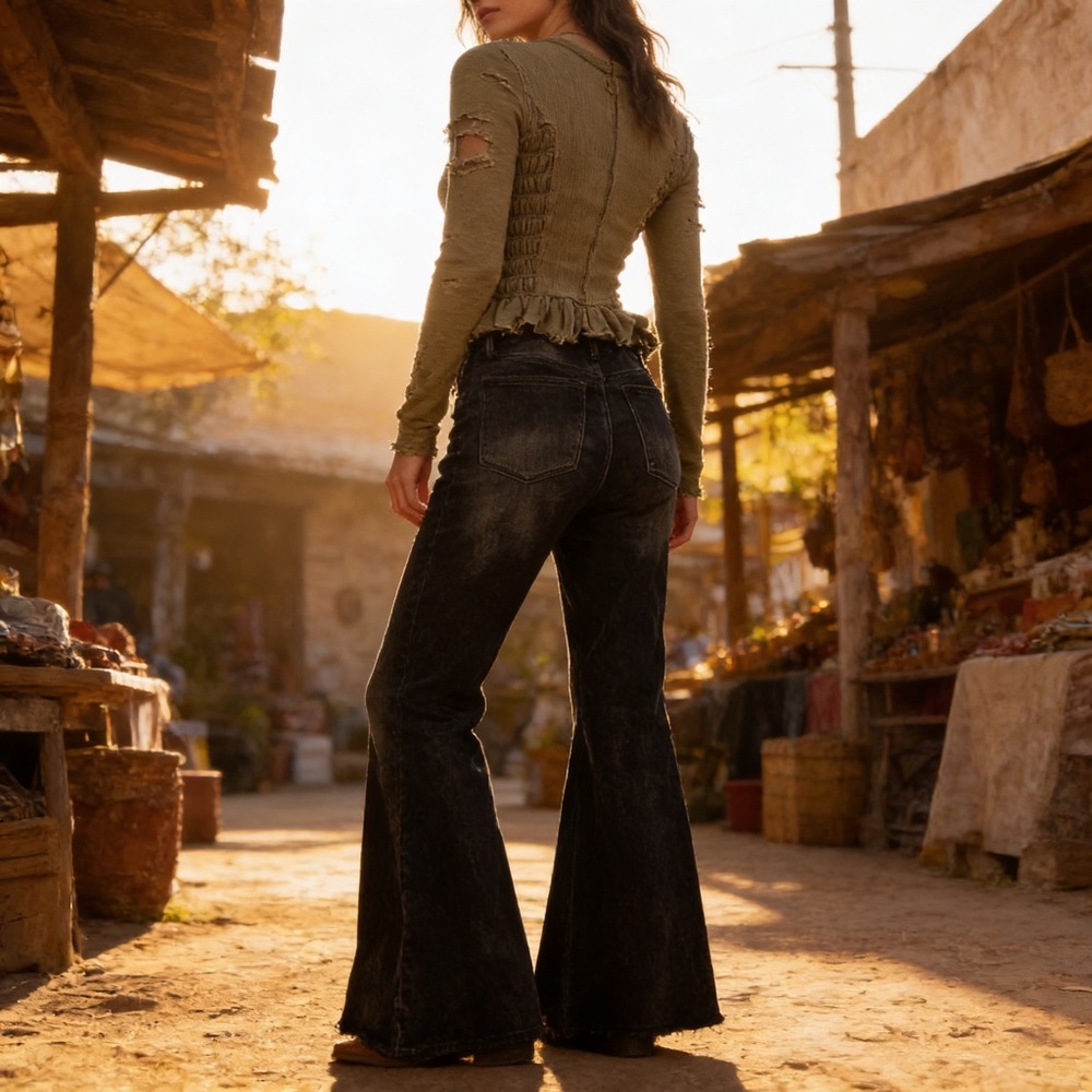 Judy Blue Black Flare High-Rise Jeans